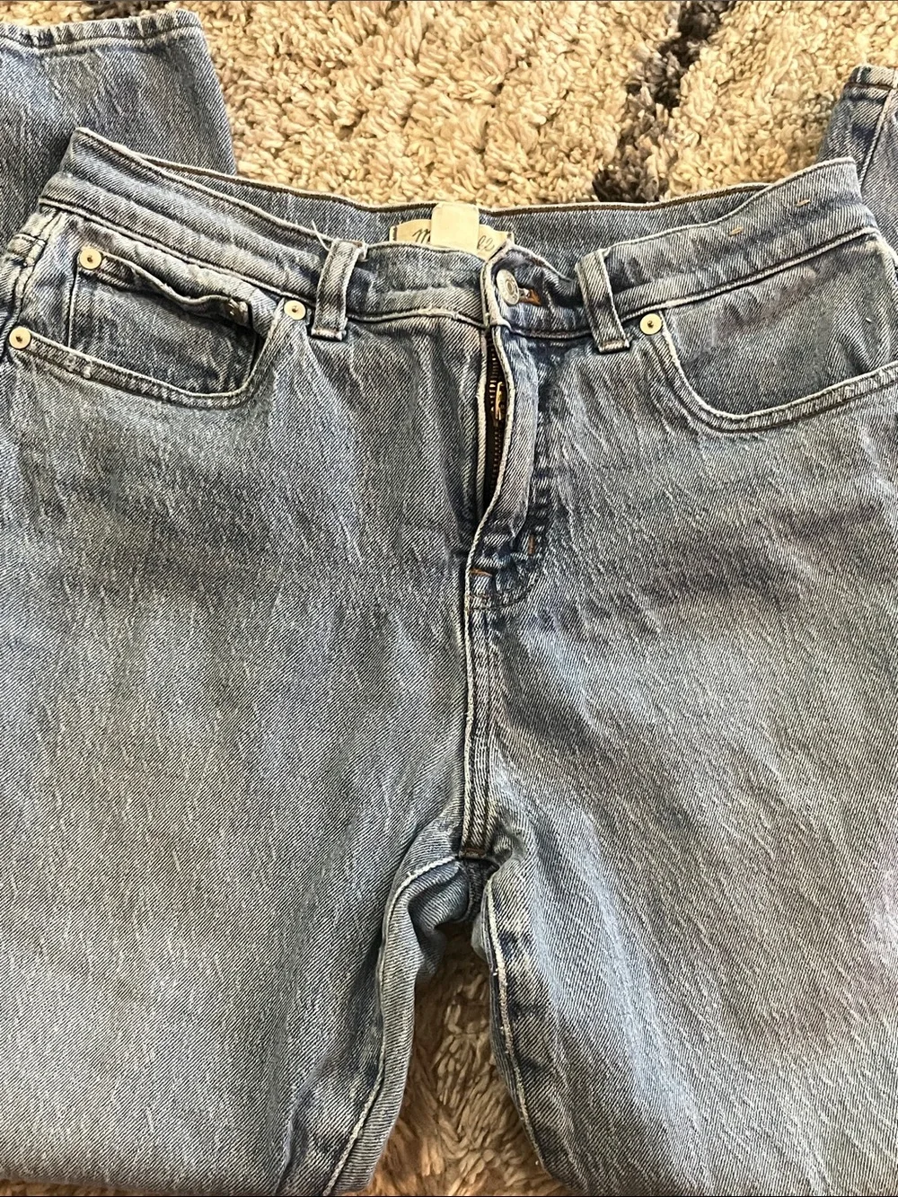 Madewell 90s Straight Jeans 28P Light Wash High Rise Vintage Denim Petite - Picture 13 of 13
